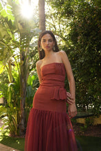 Cargar imagen en el visor de la galería, VESTIDO BELICE TULL TEJA