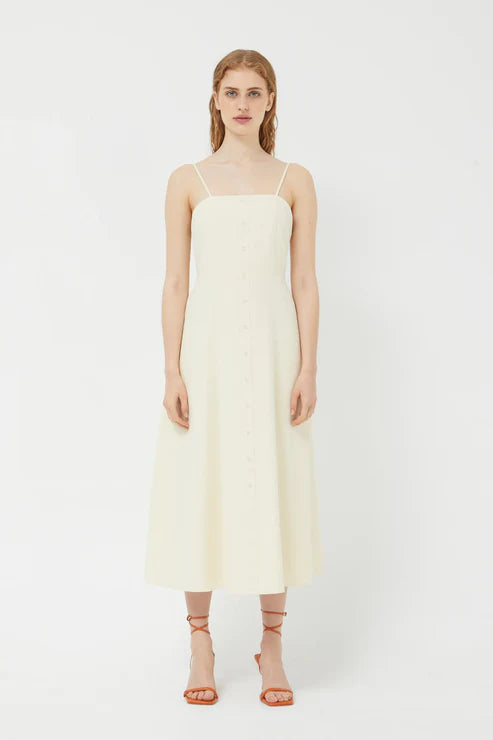 VESTIDO ESCOTE ESPALDA CRUDO