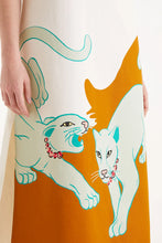 Cargar imagen en el visor de la galería, VESTIDO MIDI ESTAMPADO JAGUAR
