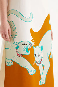 VESTIDO MIDI ESTAMPADO JAGUAR