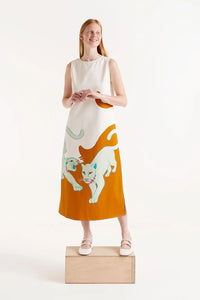 VESTIDO MIDI ESTAMPADO JAGUAR
