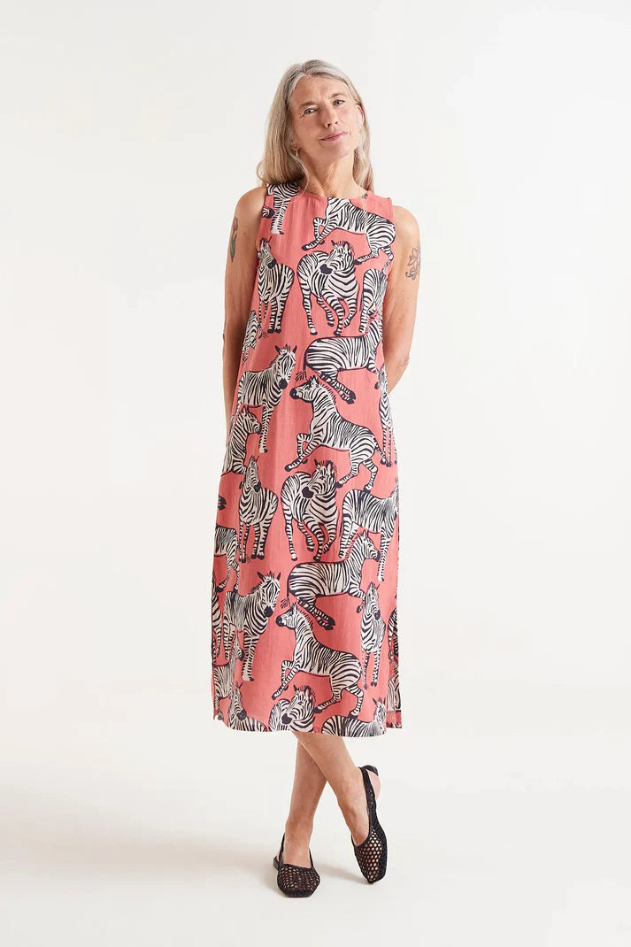 VESTIDO MIDE ESTAMPADO CEBRA