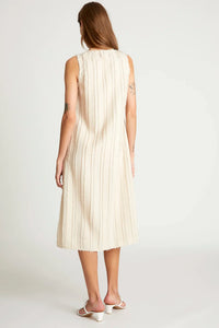VESTIDO MIDI TESTURIZADO CRUDO