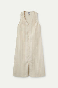 VESTIDO MIDI TESTURIZADO CRUDO