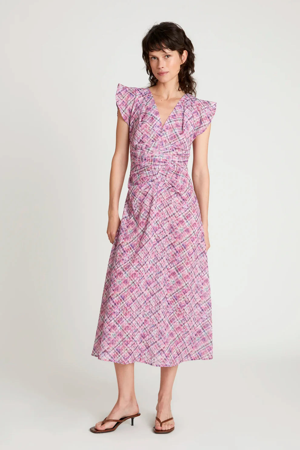 VESTIDO MIDI DRAPEADO