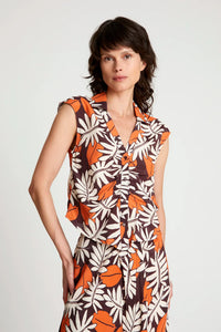 TOP CAMISERO ESTAMPADO