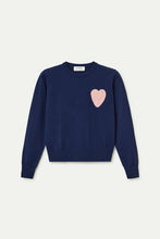 Cargar imagen en el visor de la galería, JERSEY PUNTO NAVY CORAZON
