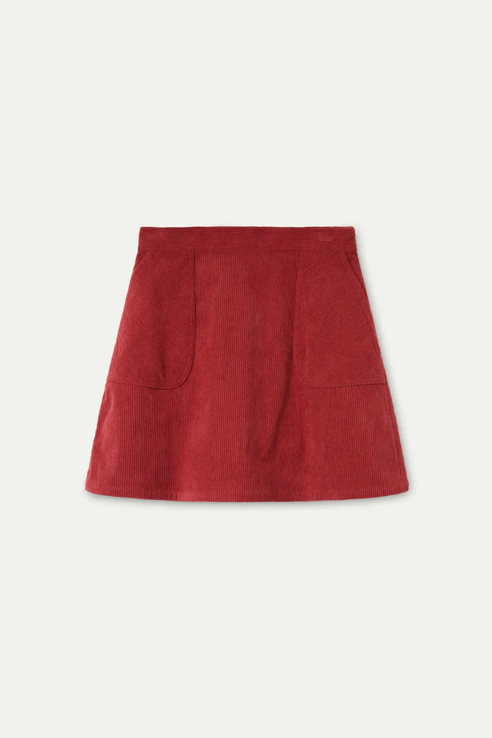 FALDA  CORTA DE PANA  MARRON