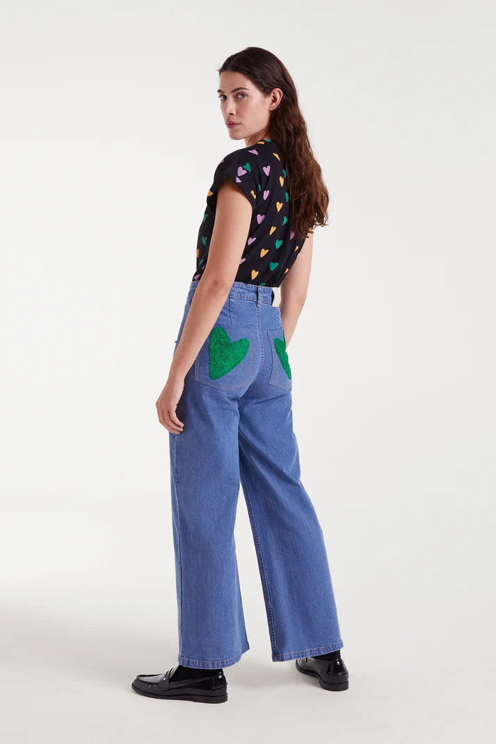 PANTALON VAQUERO CORAZONES