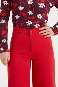 PANTALON VAQUERO ROJO