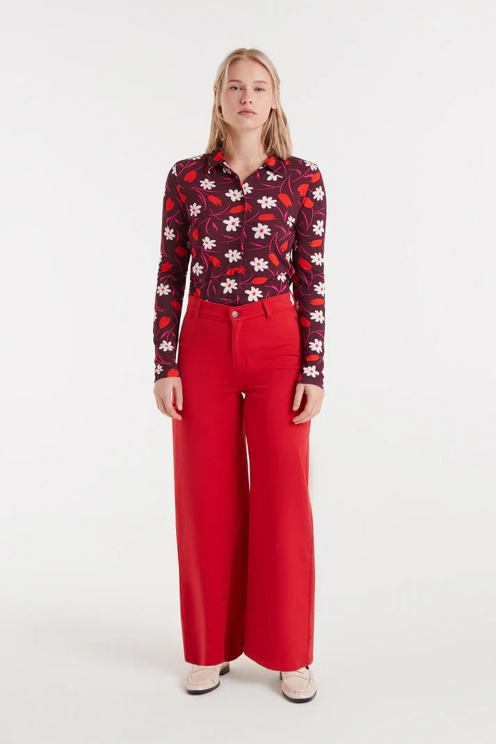 PANTALON VAQUERO ROJO