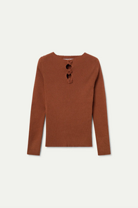 TOP PUNTO DE PUNTO MARRON