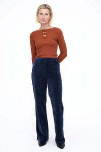 PANTALON DE PANA DE TERCIOPELO AZUL