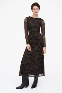 VESTIDO LARGO MUSTARD