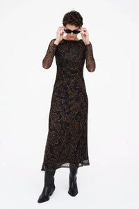 VESTIDO LARGO MUSTARD