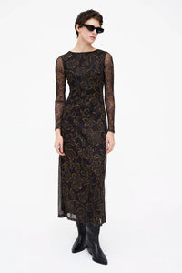 VESTIDO LARGO MUSTARD