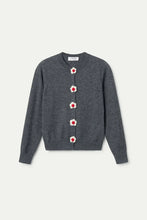 Cargar imagen en el visor de la galería, CARDIGAN  GRIS FLOR
