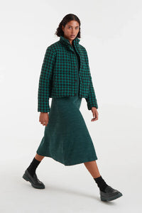 VESTIDO VERDE PUNTO CANALE
