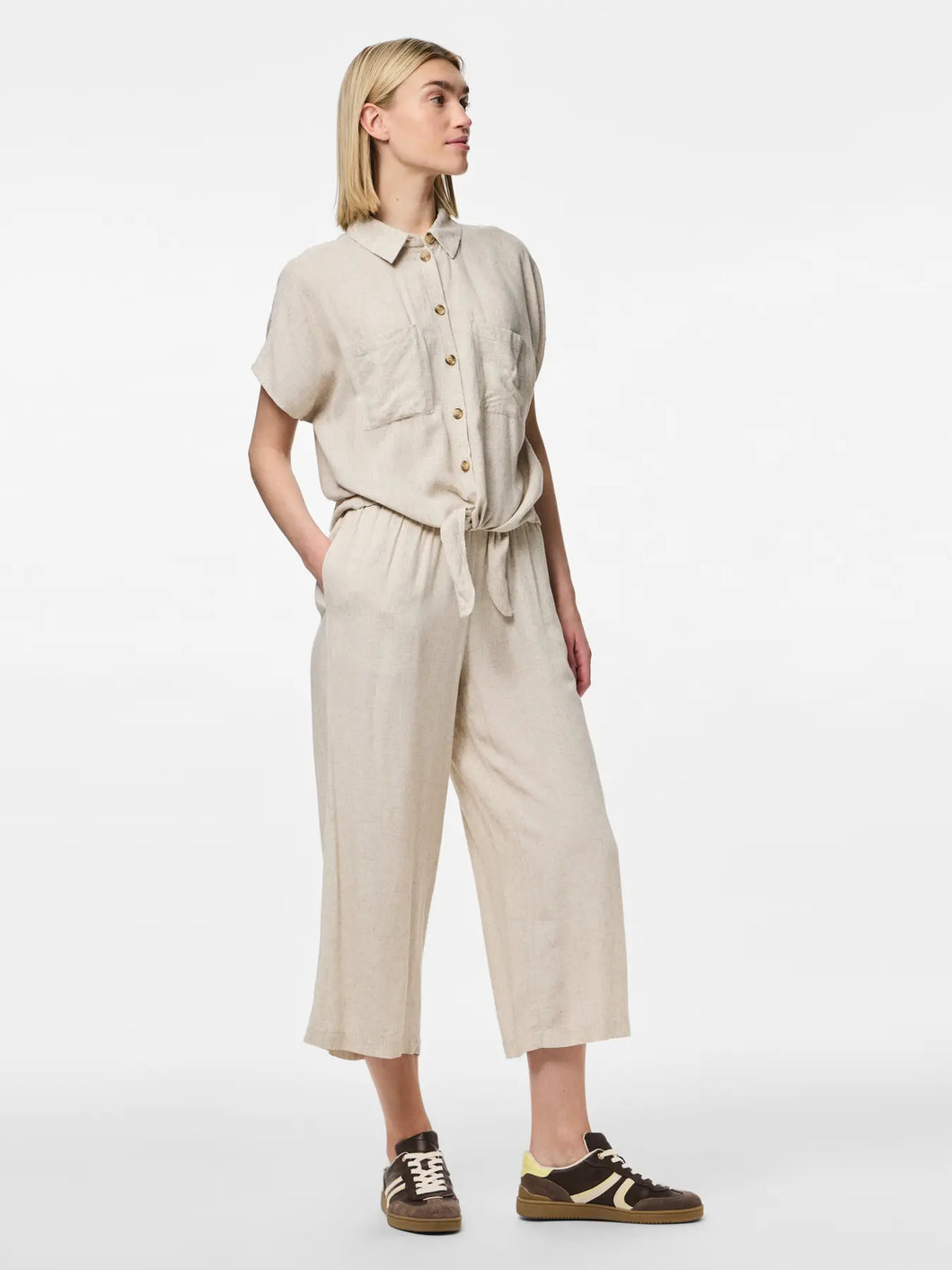 PANTALÓN CROPPED  BEIGE