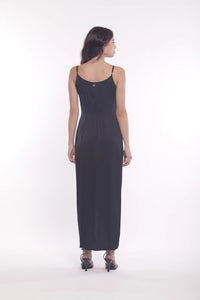 VESTIDO NEGRO TIRANTE SATÉN