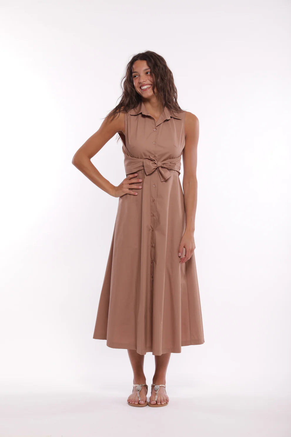 VESTIDO CAMISERO MIDI MOUSSE