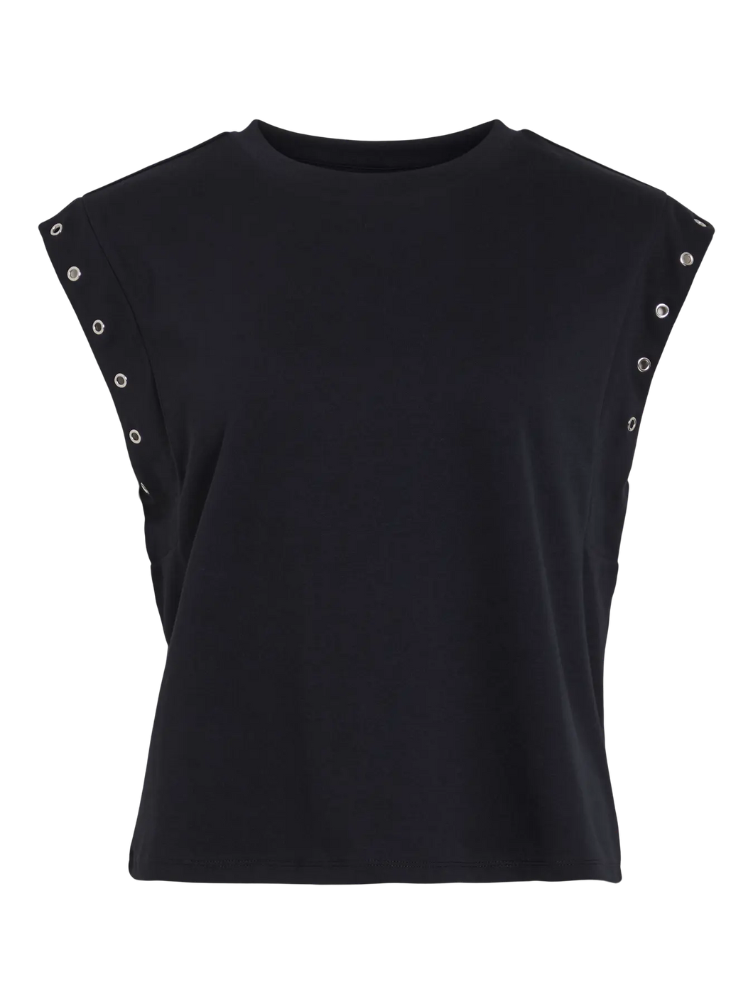 CAMISETA NEGRA CON TACHAS