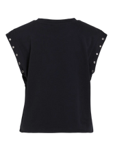 Cargar imagen en el visor de la galería, CAMISETA NEGRA CON TACHAS

