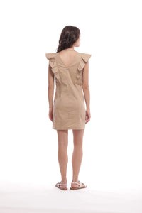 VESTIDO VOLANTE BICOLOR