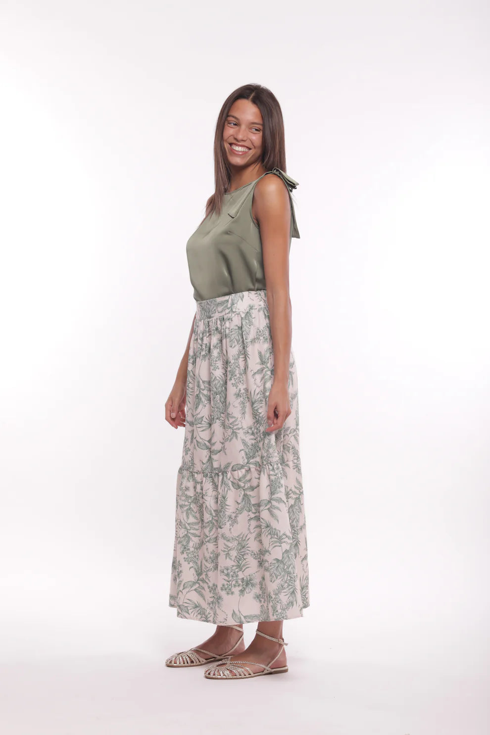 FALDA LARGA VOLANTES TOILE DE JOUY