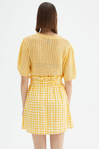 FALDA VICHY AMARILLO