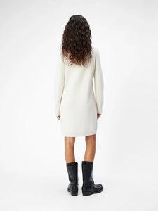 VESTIDO DE PUNTO BLANCO ROTO