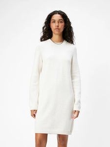 VESTIDO DE PUNTO BLANCO ROTO
