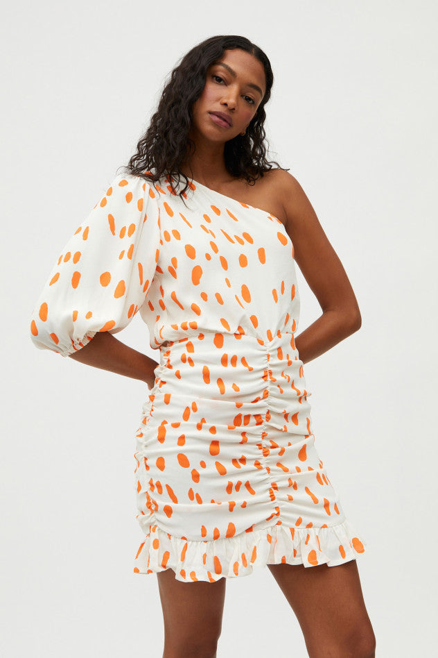 VESTIDO CORTO ASIMETRICO