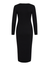Cargar imagen en el visor de la galería, VESTIDO  DE PUNTO NEGRO VINELLI
